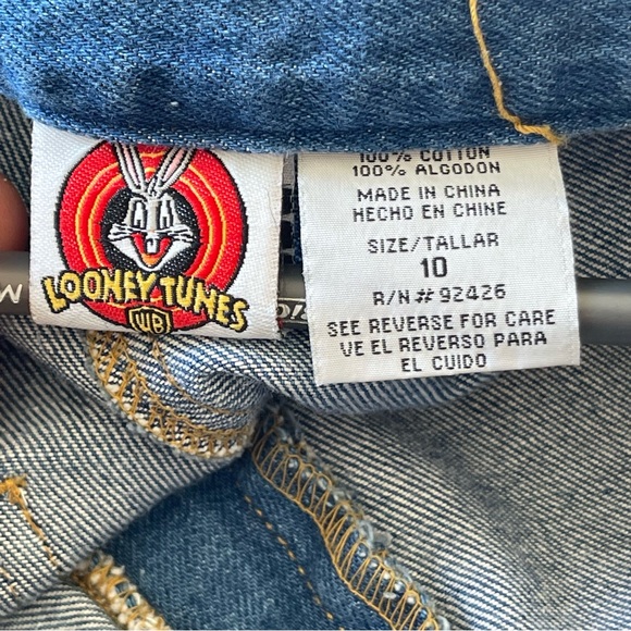Vintage Looney Tunes High Rise Flared Girl Jeans Size 10 Tweedy Bird - Picture 15 of 16